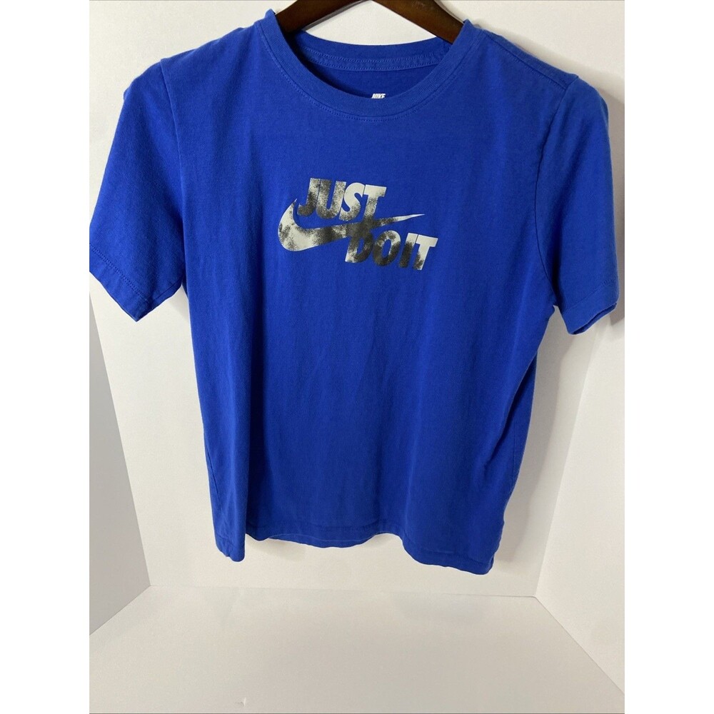 Nike Size XL Blue Legend Big Kids' Swoosh Crewneck T-Shirt School